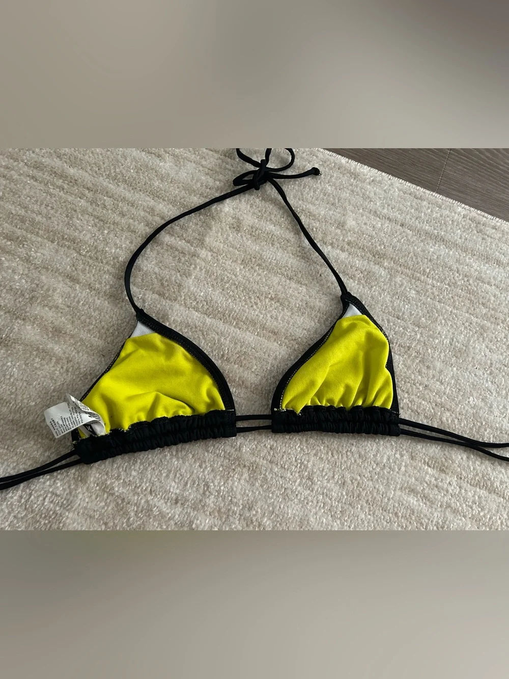 Hurley Black Triangle String Bikini Top